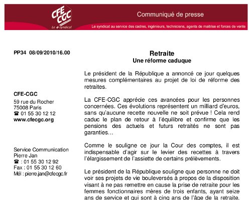 communique
